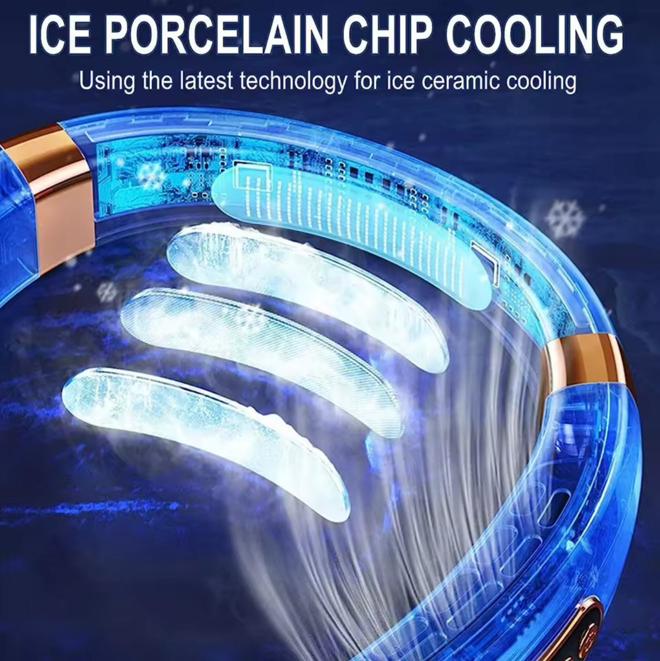 Mini Bladeless Hanging Neck Fan with Digital Display