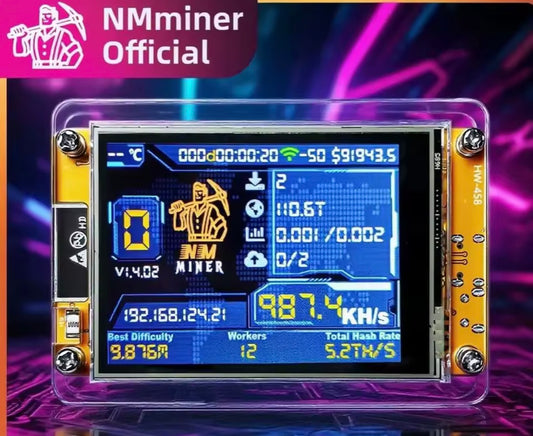 NMMiner NerdMiner V2 – ESP32 Crypto Lottery Miner with 2.8” Smart Display (960KH/s)