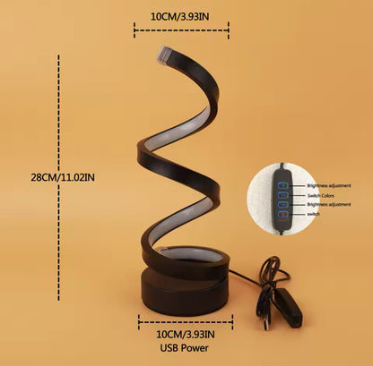 Modern minimalist spiral desk lamp