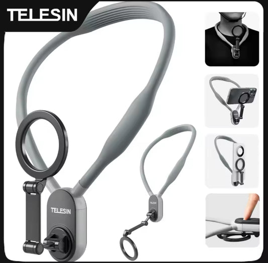 TELESIN Silicone Phone Magnetic Neck Mount