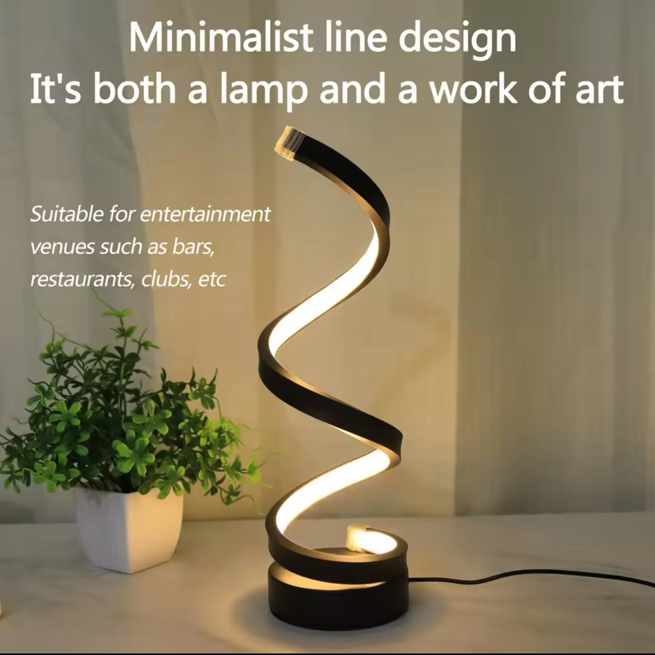 Modern minimalist spiral desk lamp